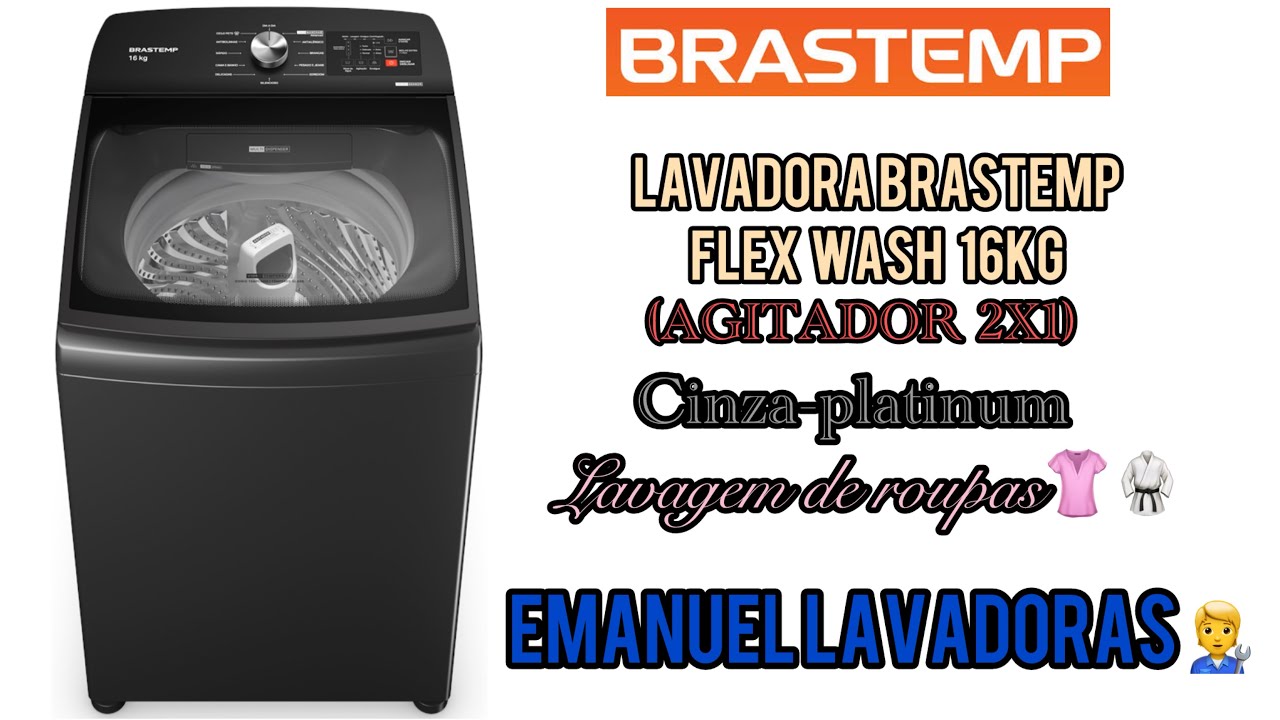 Lavadora Brastemp Flex Wash 16kg (BWY16A9) panos de prato e toalhas de mesa