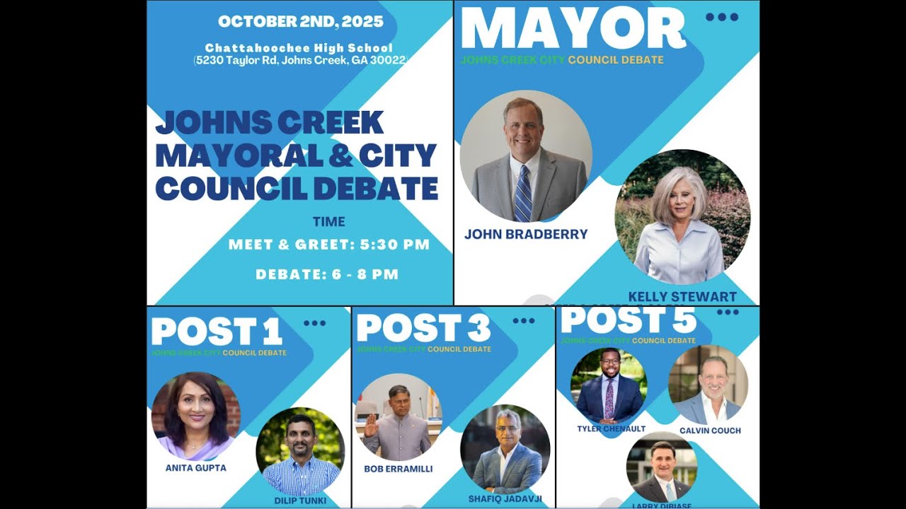 Johns Creek Mayoral & City Council Debate 2025 | Full Coverage (Oct 2 | Chattahoochee High School)