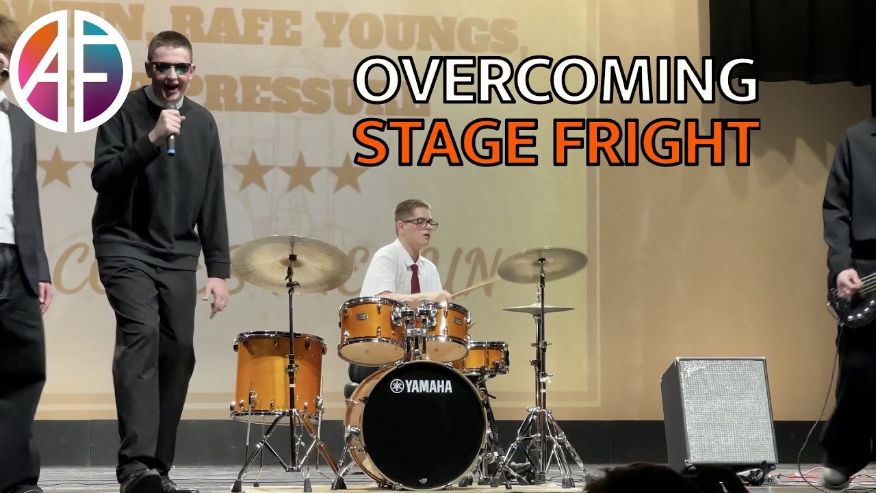 Autistic Teen Drums at Concert