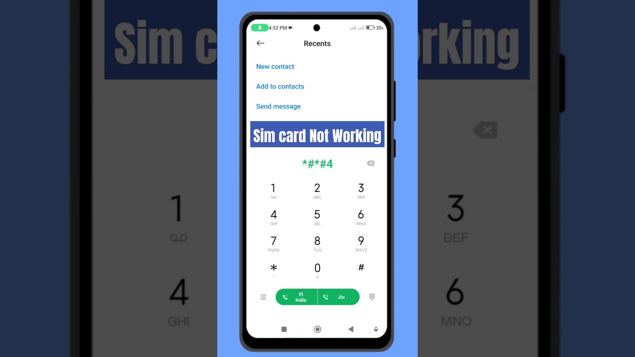 Sim Not Working, Sim Nahi Chal Raha Hai, Sim Nahi Pakad Raha Hai