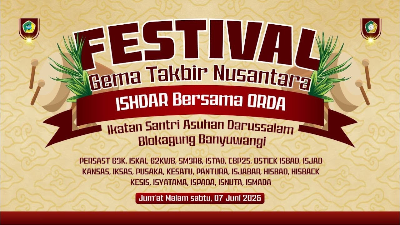 Festival Gema Takbir Nusantara | ISHDAR Bersama ORDA | PP. Darussalam Putri Blokagung Banyuwangi