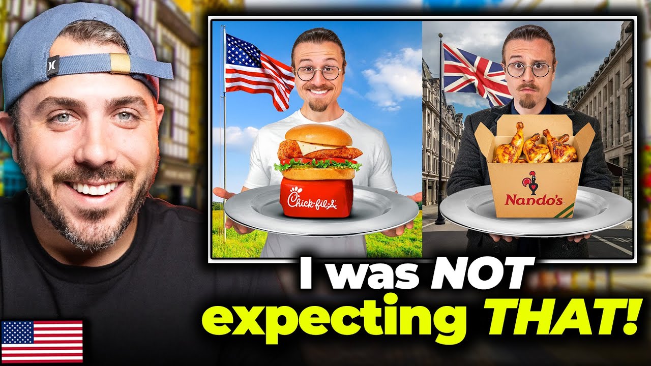 American Reacts to US vs UK Fast Food 🍔🇺🇸 vs 🇬🇧