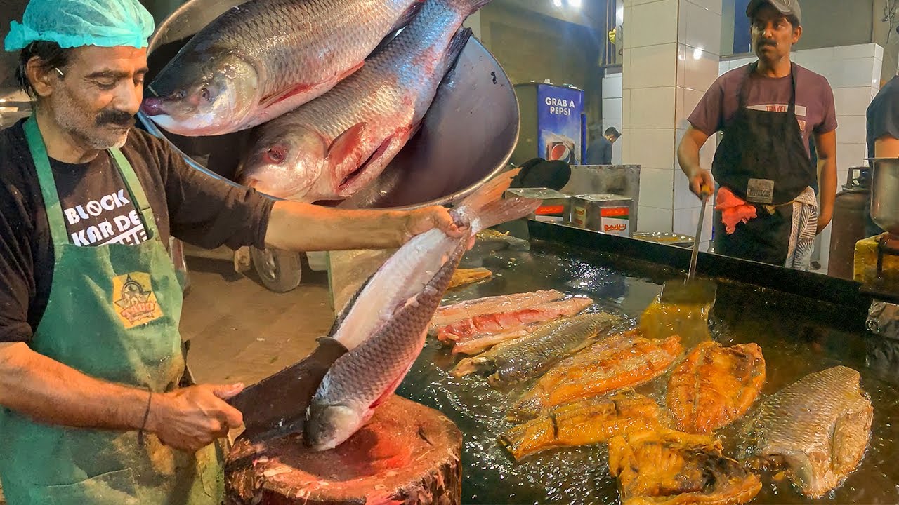 Amazing Fish Cutting Skills | Masala Fish Fry | Machli Farosh Rohu Fried Fish Street Food Hyderabad