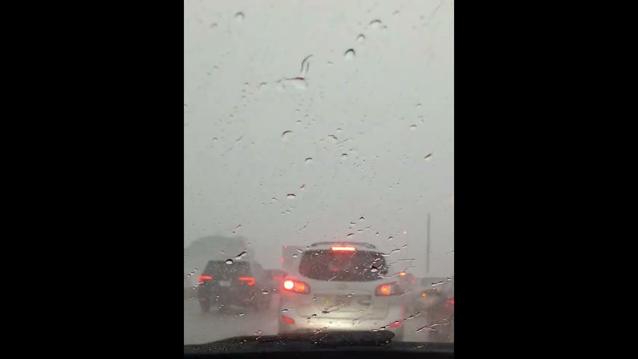 Just another day in Miami traffic. #onlyinflorida #sweaterweather  #monsoon2025 #weather 