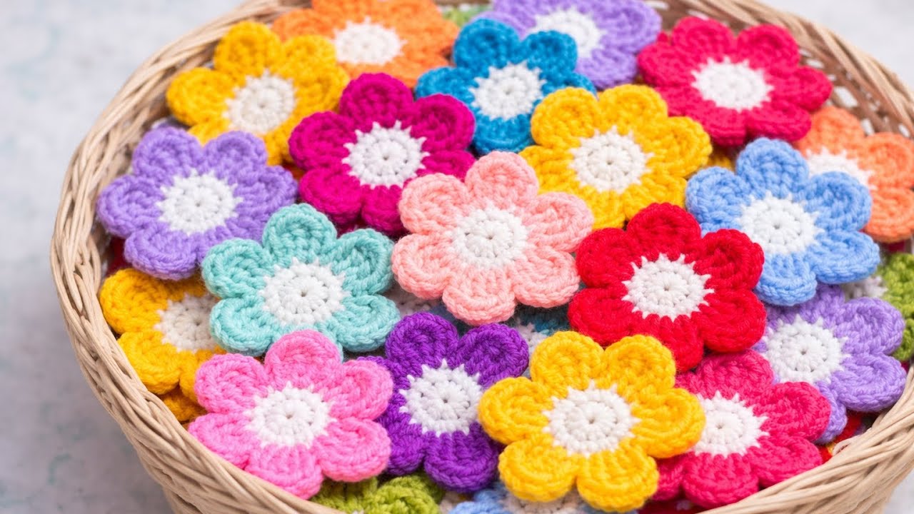 Easy 3D Daisy Flower Crochet Tutorial 🌼 | Step-by-Step Beginner Friendly Pattern
