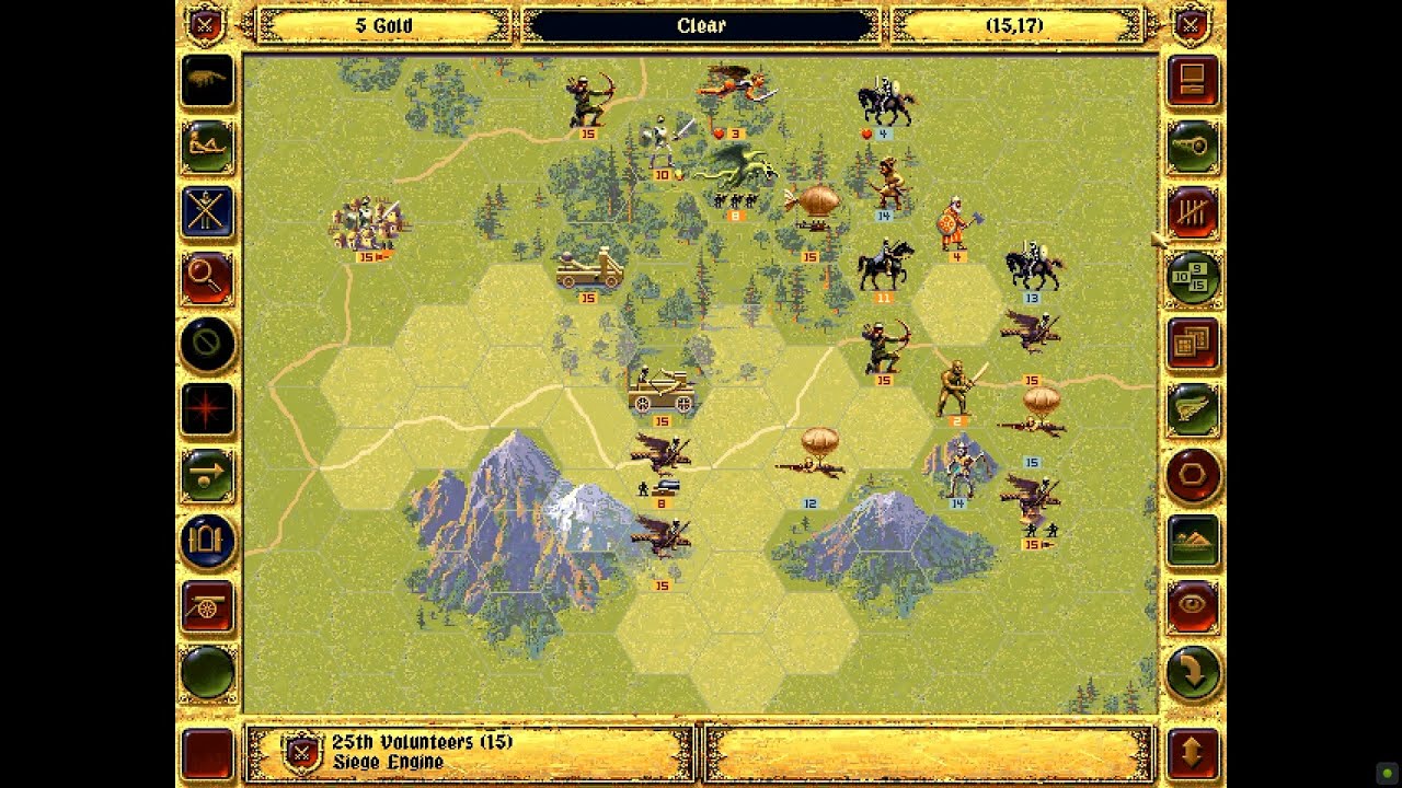 Fantasy General - PC (DOS) - Mini-Campaign Game - Battle 3: Steelwood Valley (Hard Difficulty)