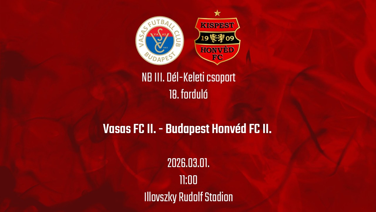 Vasas FC II. - Budapest Honvéd FC II., NBIII. Dél-Keleti csoport, 18. forduló