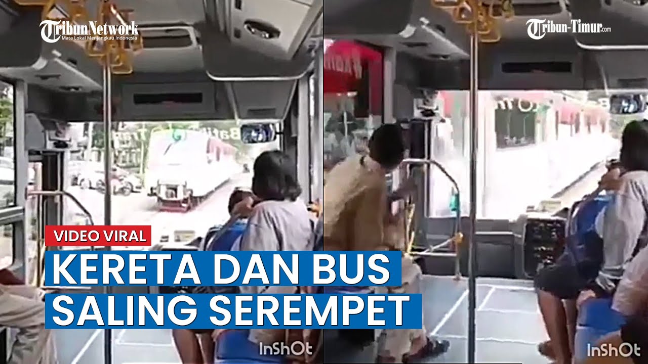 Kereta dan Bus Saling Serempet, Begini Kronologisnya