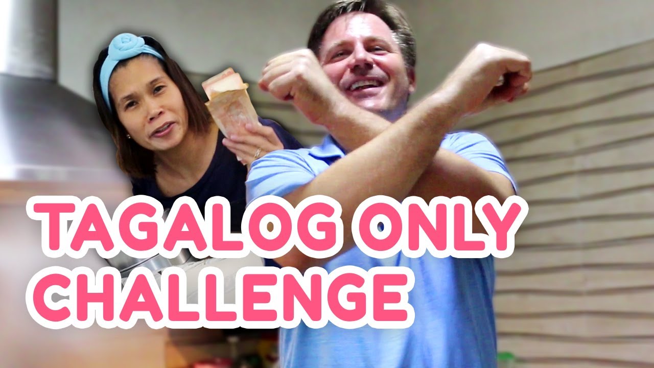 TAGALOG ONLY CHALLENGE!!! (Papang can cook ADOBO??!) | PokLee Cooking