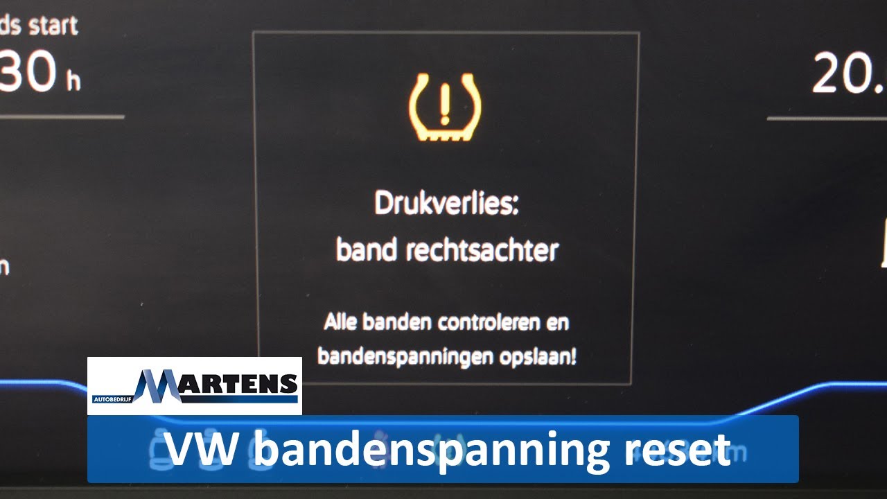 Zo reset je de bandenspanning van jouw Volkswagen