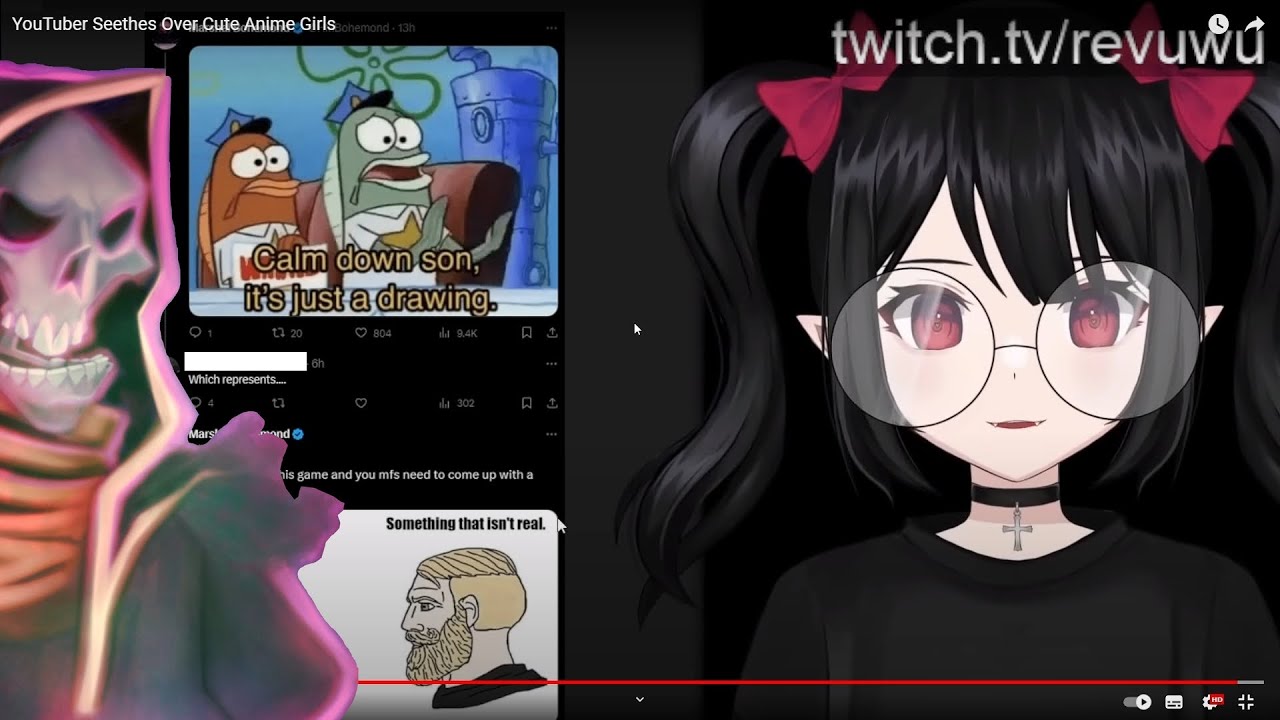 YouTuber Seethes Over Cute Anime Girls by Rev says desu Graveseeker reaction