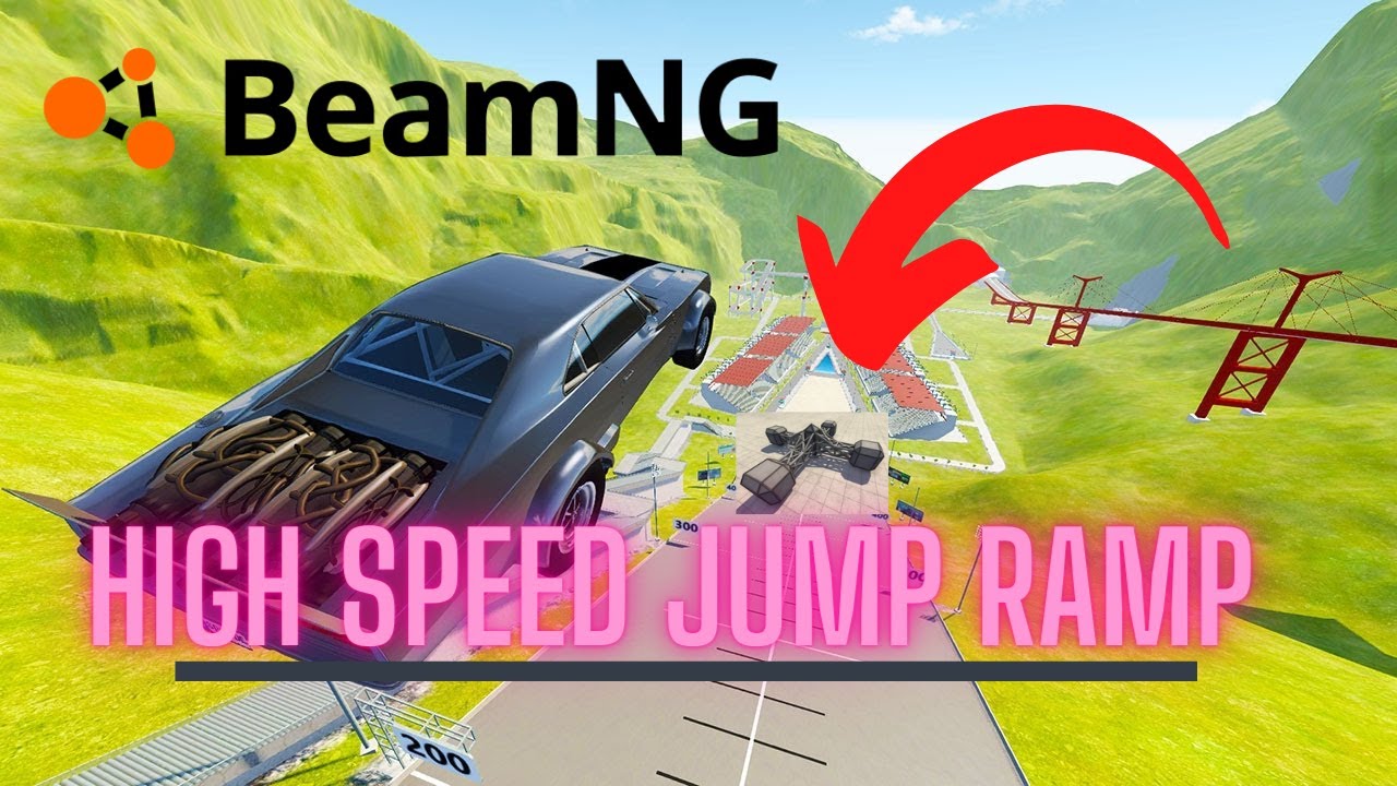 High Speed Ramp Jump Crashed with Large Spinner #5 | BeamNG Drive