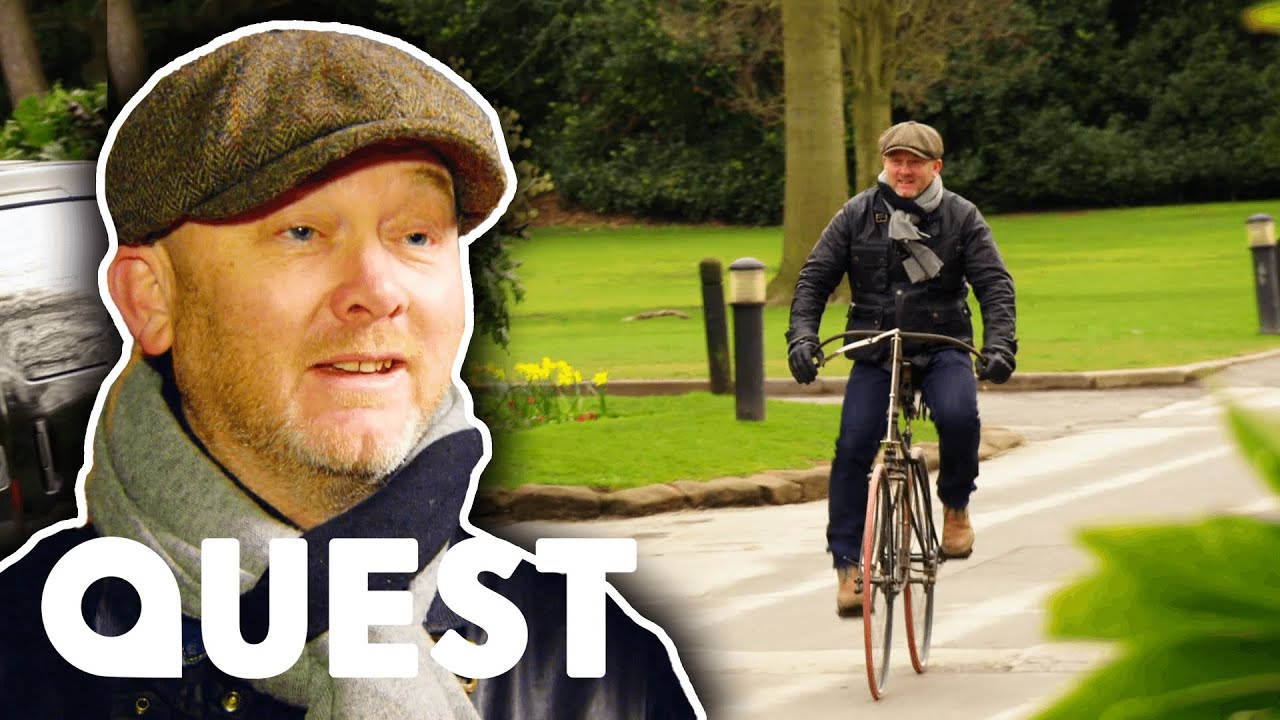 Drew Rides Vintage Bikes As He Haggles With Antique Bicycle Collector | Salvage Hunters