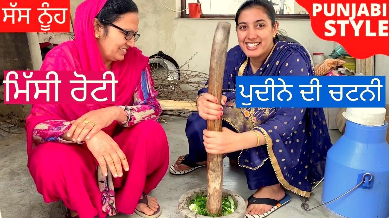 Missi Roti | Pudine ki Chatni | Makhni | Lassi | Punjabi Breakfast Recipes | Village Life of Punjab