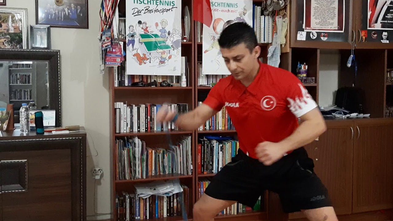 Table Tennis Stroke imitation exercises and specific strength with resistance bands