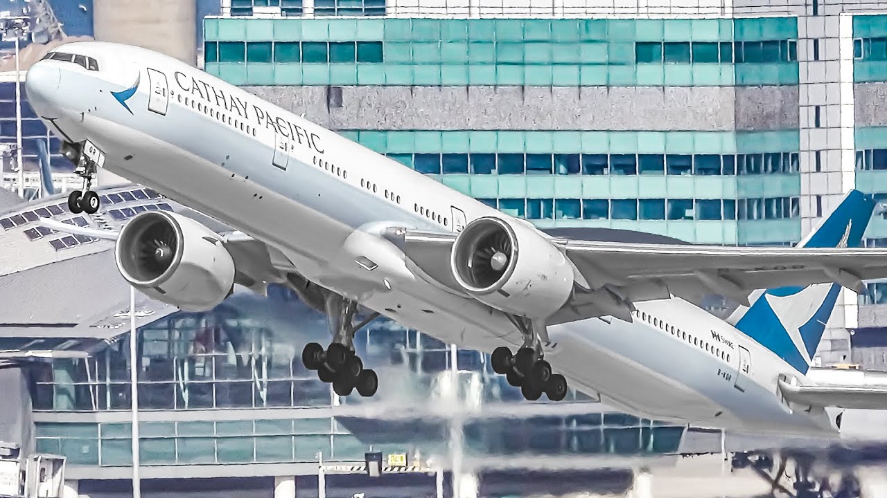 ✈️ 150 AWESOME TAKEOFFS FROM ABOVE | Hong Kong Airport Plane Spotting [HKG/VHHH]