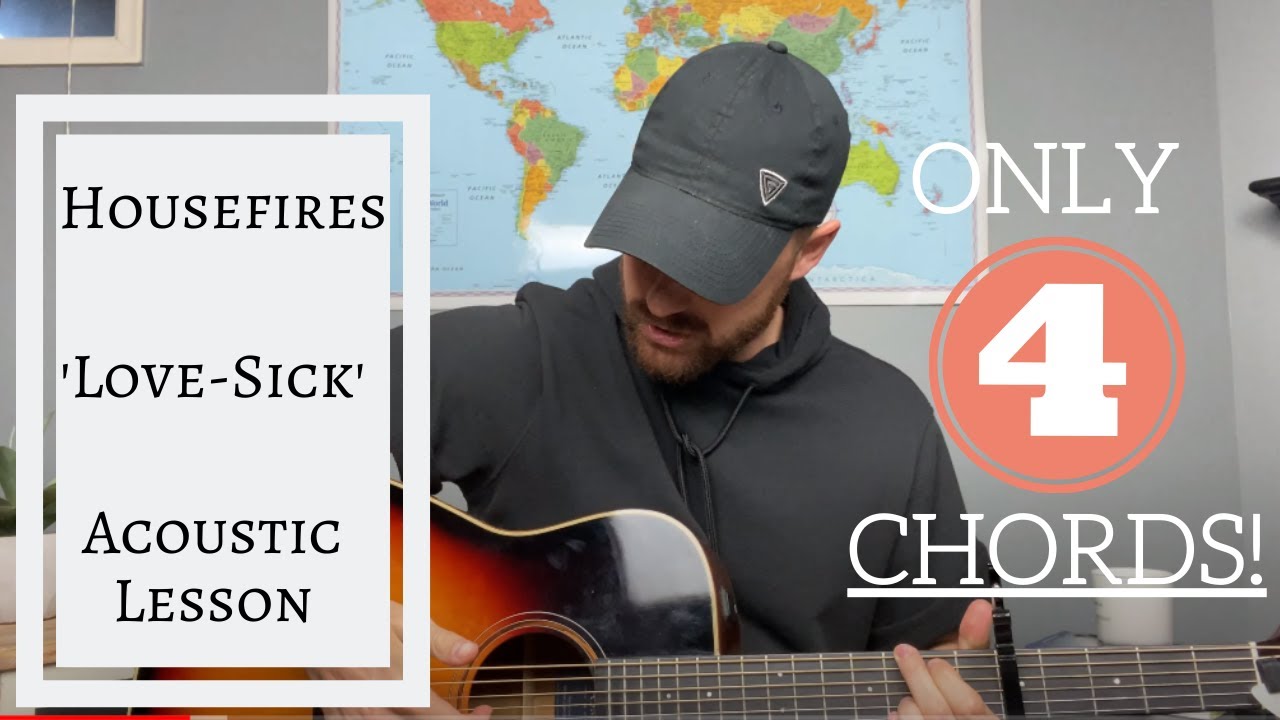 Housefires - Lovesick // feat. Elyssa Smith -- Acoustic Guitar Lesson [EASY]