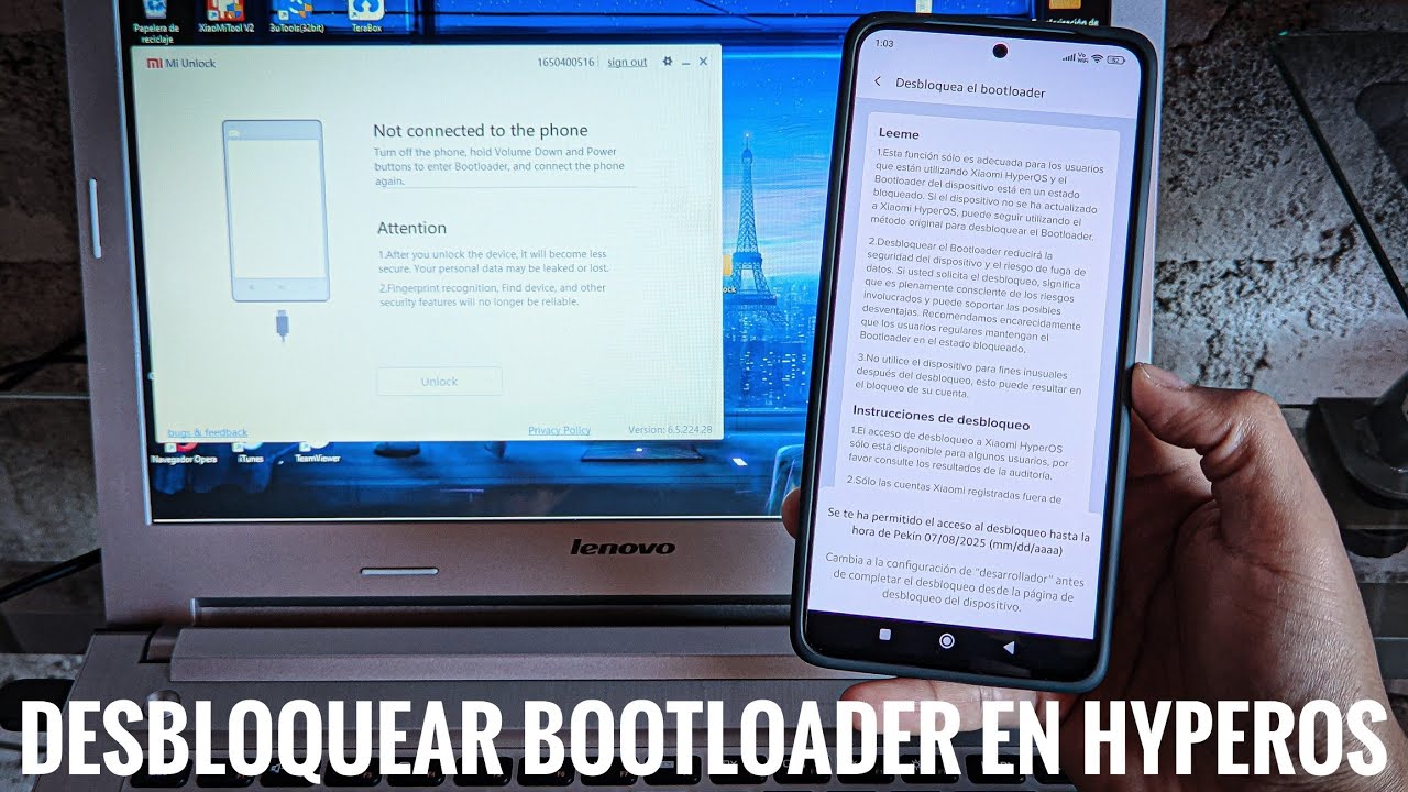 C&oacute;mo desbloquear el Bootloader en HyperOS Xiaomi Redmi Note 13