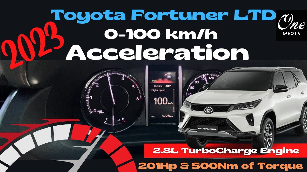 2023 Toyota Fortuner LTD 0-100km/h with engine sound