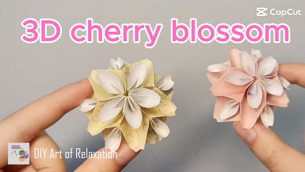 DIY 3D Paper Cherry Blossom | How to Make Paper Sakura Flowers