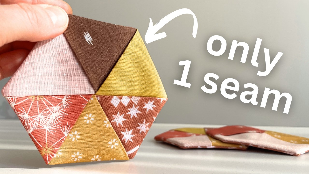 Transform Fabric Scraps Into Hexagon Coasters | Easy Sewing