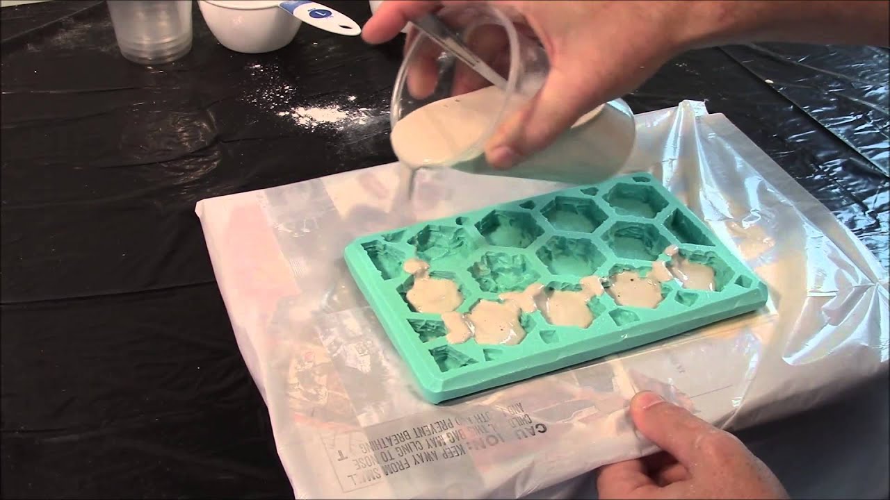 Casting Rock Hexes Using Hirst Arts Molds
