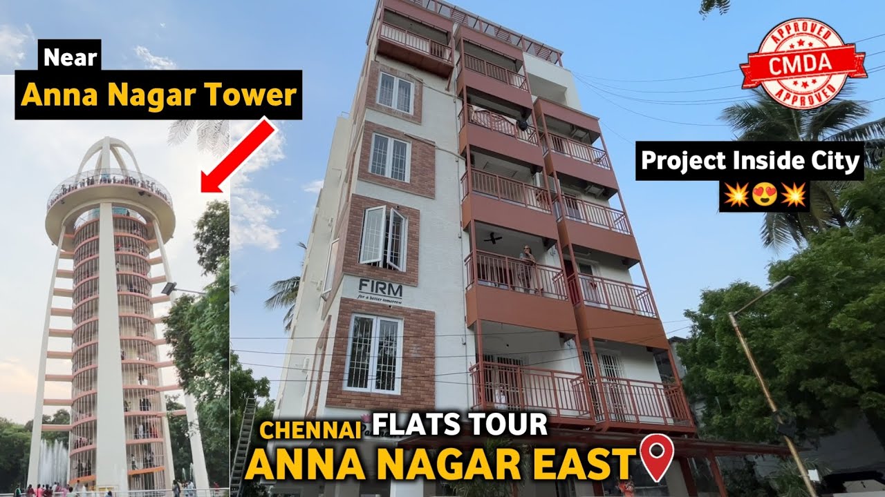 🥳Flats for sale in Chennai Anna Nagar Near Anna Nagar Tower💥2209sqft Builtup 4BHK😍🏠Ready to Move