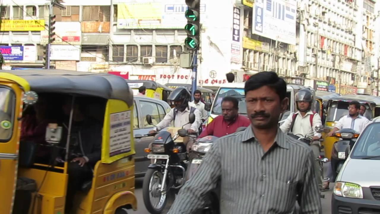 Traffic in Hyderabad, India