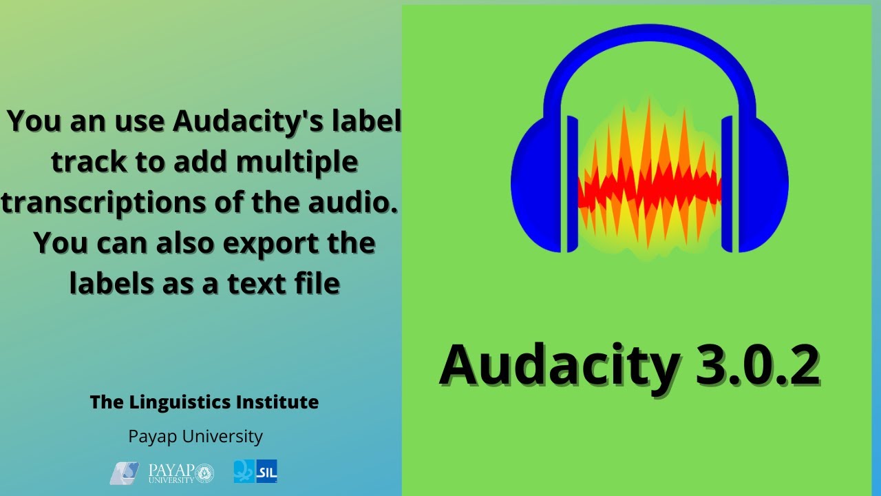 Creating a transcription file of your recording using Audacity's label track