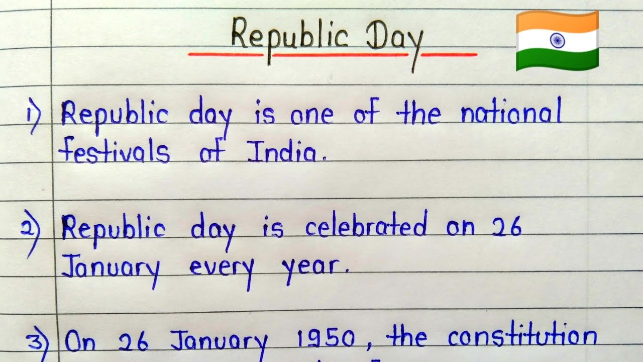 20 lines on Republic day(26 January) in english || Republic day 20 lines essay