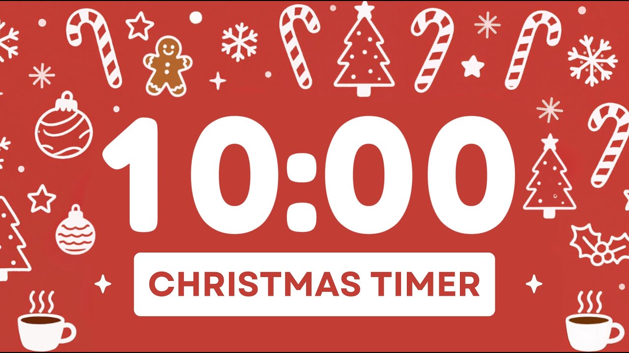 10 Minute Christmas Timer with Music 🎄✨ | Festive Classroom Countdown