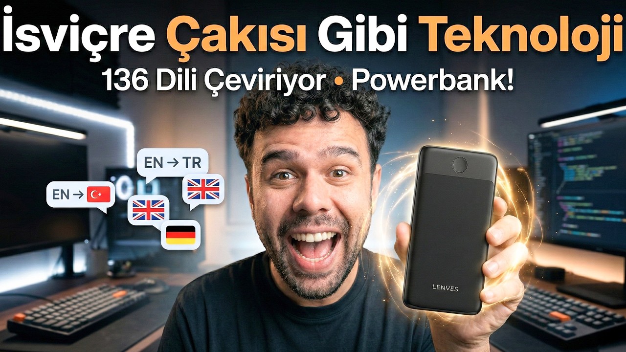 Cebine Sığan Powerbank! Lenyes PW0008D Manyetik Kablosuz Şarj & AI Çeviri Testi