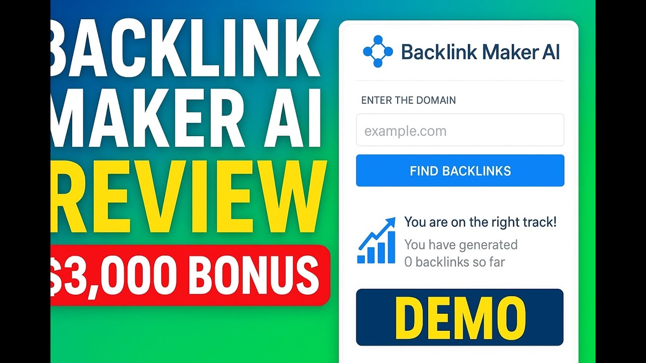 Backlink Maker AI Review 🚀 $3,000 Bonus + Demo (Launch Special 2025)
