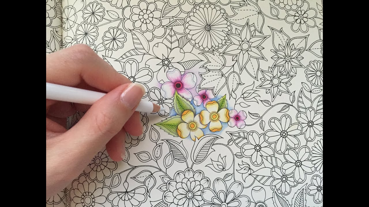 SECRET GARDEN | My Basic Flowers Coloring | Coloring With Colored Pencils