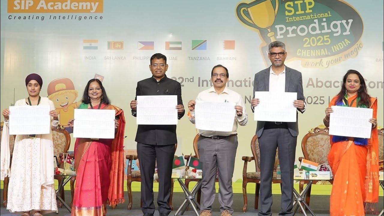 SIP Abacus International Prodigy Competition 2025 5,700 Young Minds from India #chennaiviewsone 