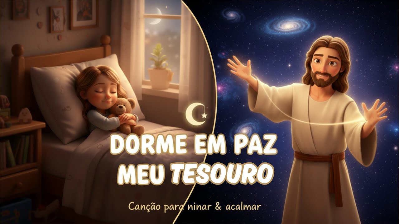 Descanso Calmo com Jesus, Canção Cristã Serena, para seu Bebê dormir tranquilo