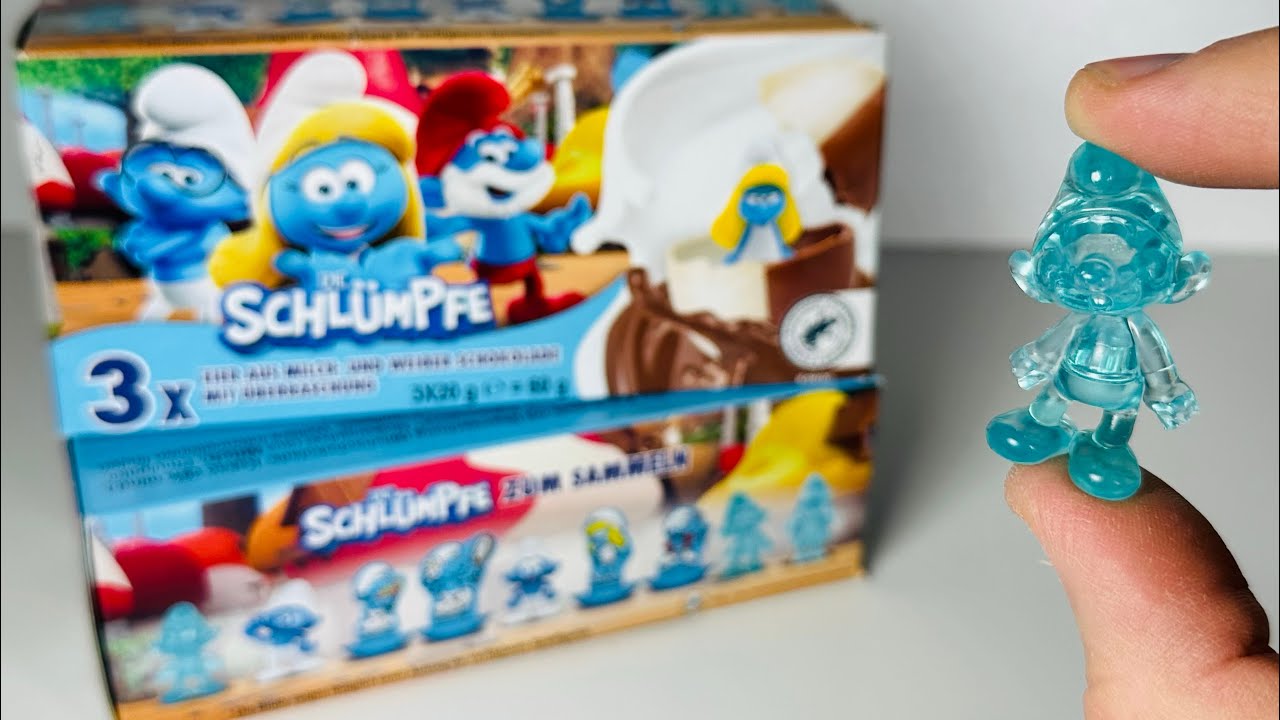 Smurfs Surprise Eggs Zaini. Schlümpfe Überraschung Eier Zaini. Яица Сюрпризи Смурфики Заини