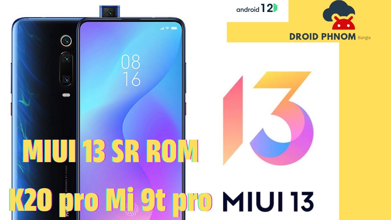 MIUI 13 SR rom on Redmi k20 pro android 12 super smooth rom. in Banagla full flashing guide
