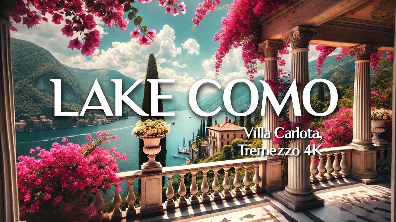 LAKE COMO-VILLA CARLOTTA,TREMEZZO- Walking Tour - 4K UHD - with Captions