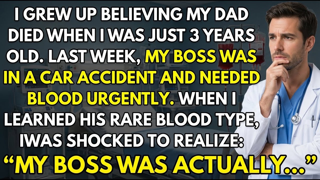 Mom Said Dad Died In A Car Crash When I Was 3. But 28 Years Later, My Boss’s Blood Test Exposed...