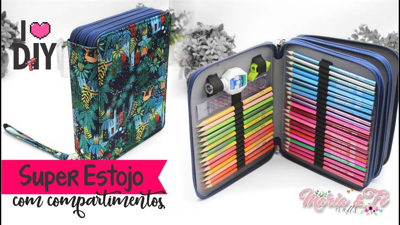 DIY Super Estojo com 2, 3 ou 4 compartimentos