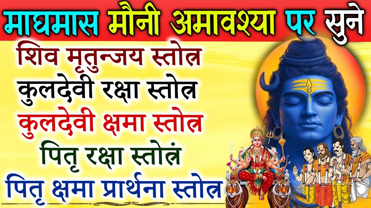 आज माघमास मौनी अमावश्या पर सुने | कुलदेवी रक्षा प्रार्थना, पितृ रक्षा प्रार्थना शिव मृतुन्जय स्तोत्र
