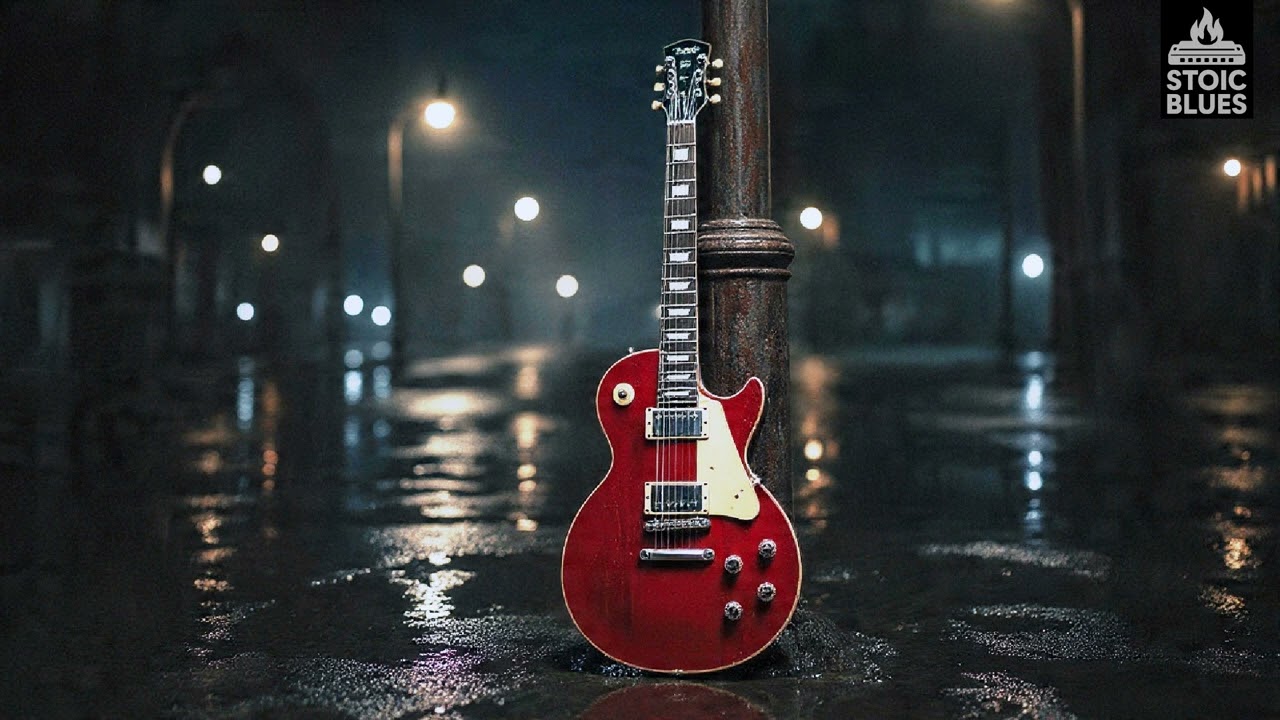 Rainy Pavement Reflection -  Relaxing Whiskey Blues