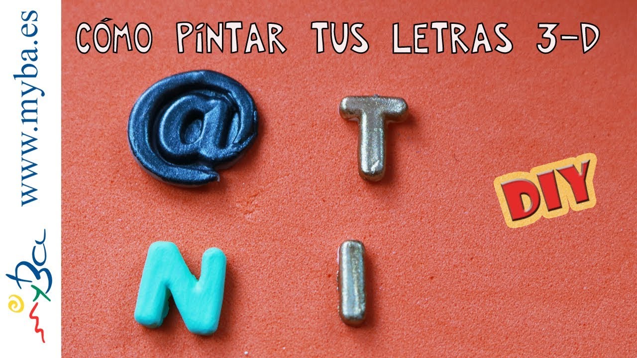 Cómo pintar letras de porcelana fría para tus creaciones de manualidades, scrap, DIY y decoupage.