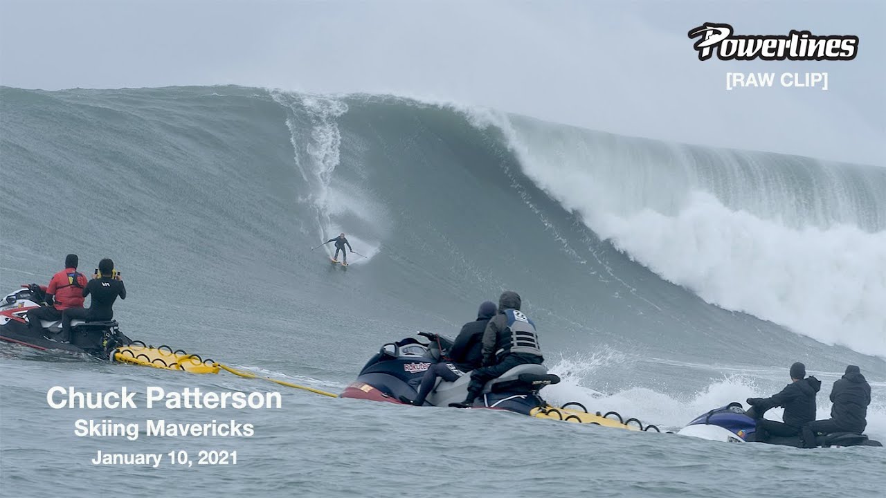 Chuck Patterson Skiing Mavericks  January 10, 2021 [RAW CLIP] 🎿