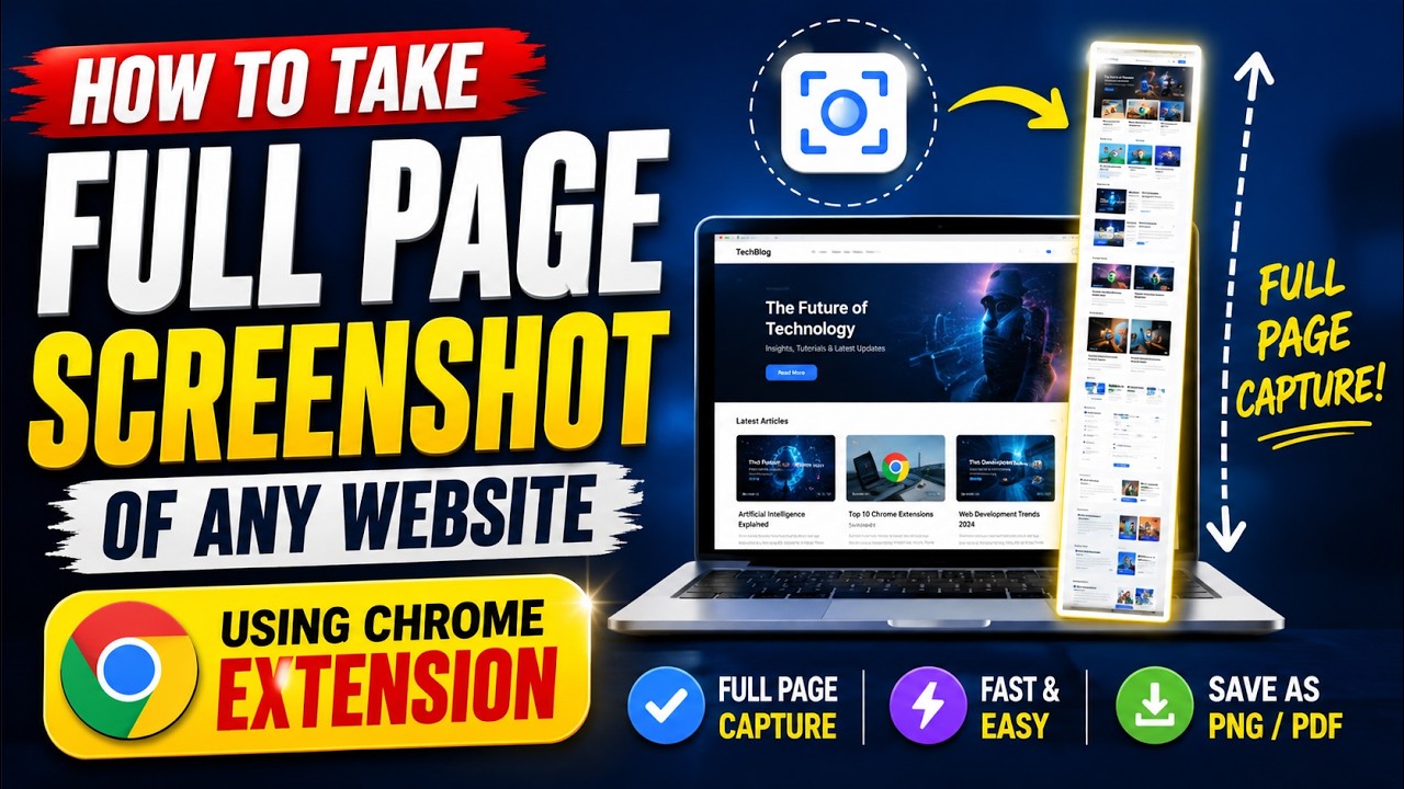 How to Take a Full Page Screenshot on Google Chrome & Windows Using an Extension (Complete Guide)