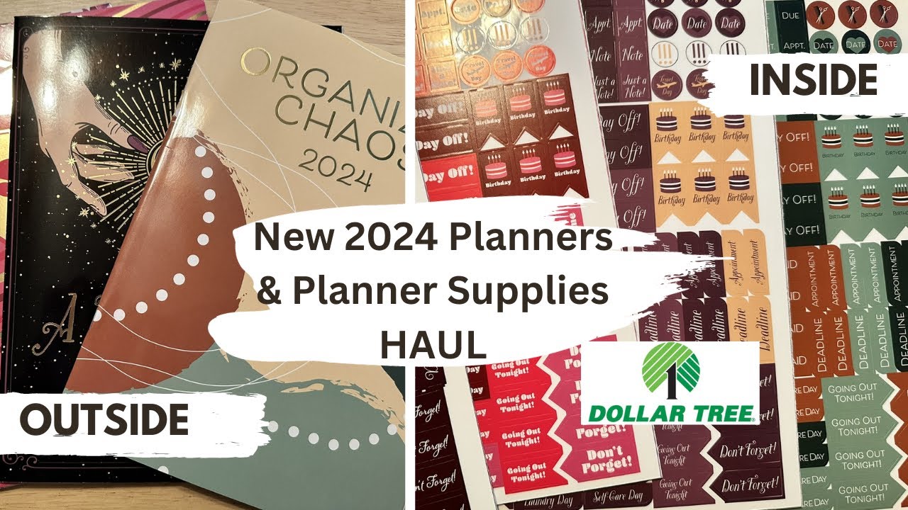 Dollar Tree Planners 2024 & Planner Supplies Haul