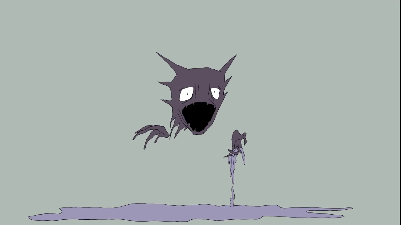 Gastly Haunter Gengar - Ghost Pokemon Evolution Animation 1