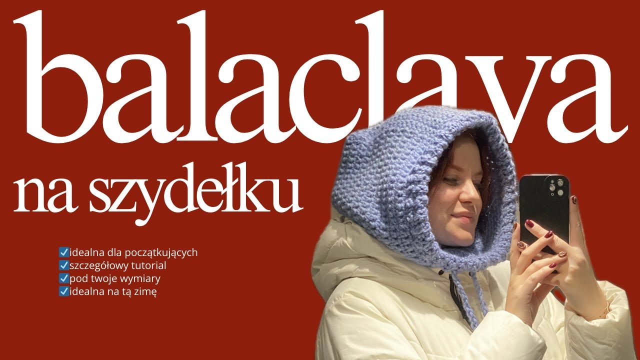 Balaclava na szydełku❄️☃️🩵 tutorial dla początkujących