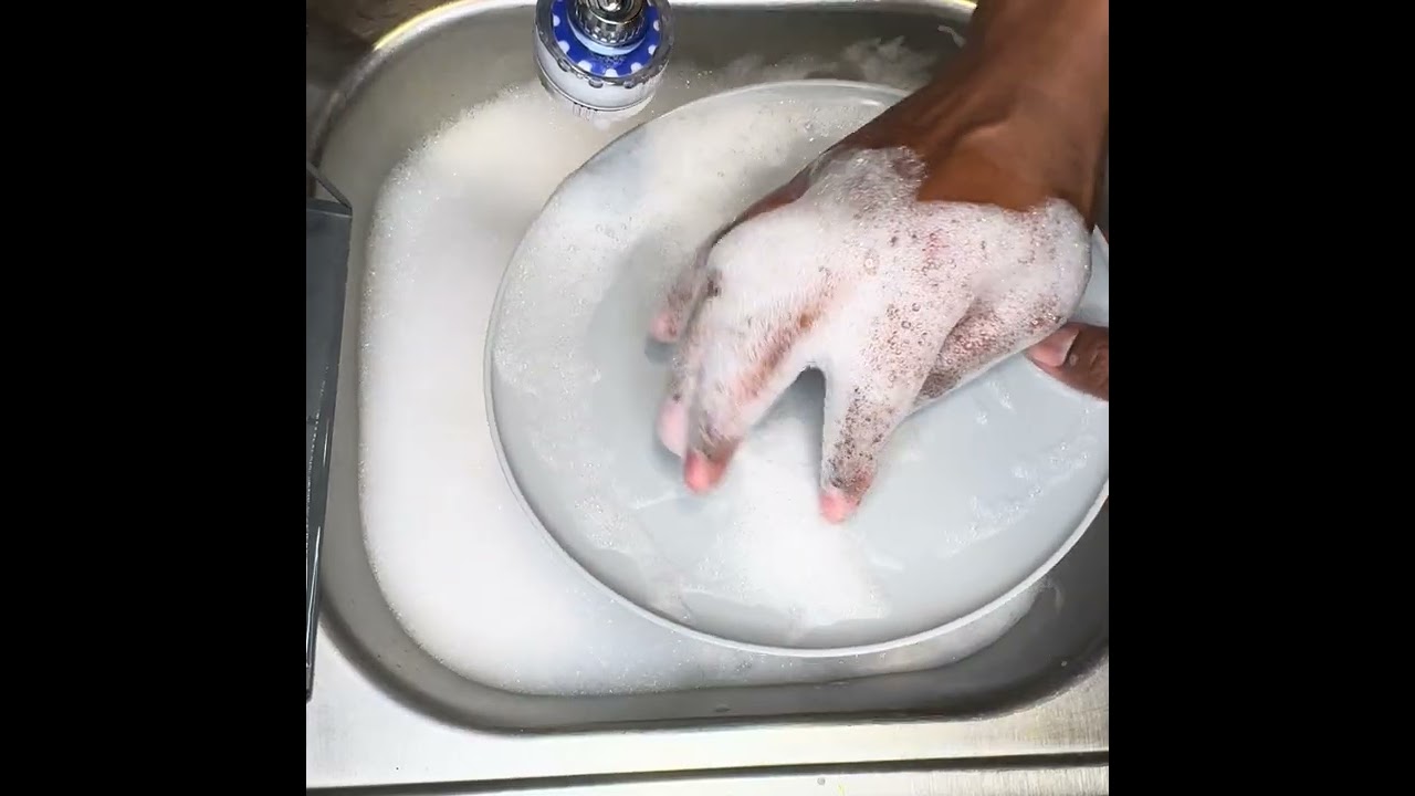 ASMR: Washing cheap dishes after dinner #asmr #asmrsounds #relax #calm 